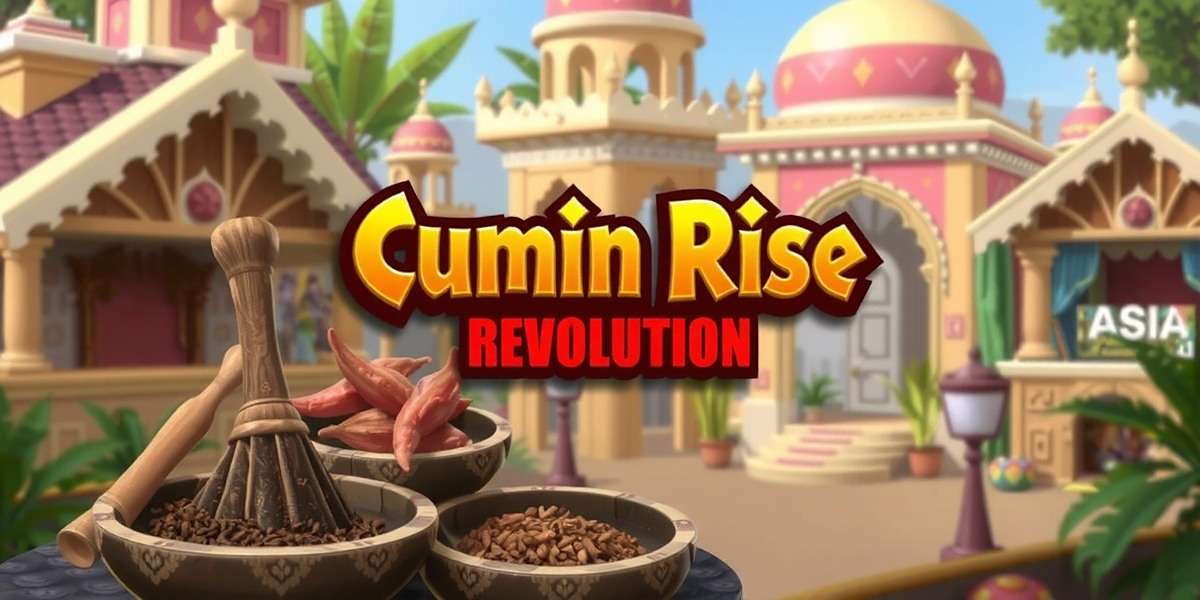 Cumin Rise Revolution Official Cover Art Cumin Rise Revolution game cover featuring Indian village scene with spices and traditional architecture