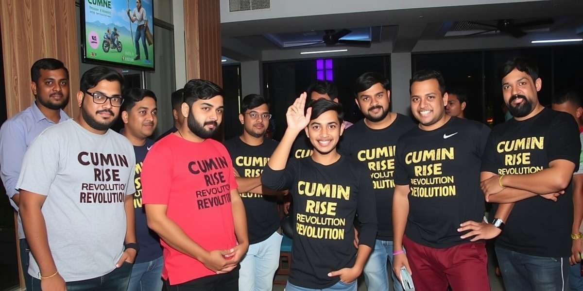 Cumin Rise Revolution Community Meetup Cumin Rise Revolution community meetup in Hyderabad with players wearing game-themed merchandise
